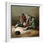 Mother Hubbard, Writing-Harrison Weir-Framed Art Print