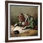 Mother Hubbard, Writing-Harrison Weir-Framed Art Print