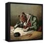 Mother Hubbard, Writing-Harrison Weir-Framed Stretched Canvas