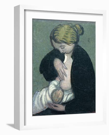 Mother in a Black Shirt, 1895-Maurice Denis-Framed Giclee Print