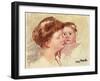 Mother in Profile with Baby Cheek to Cheek-Mary Cassatt-Framed Giclee Print