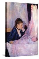 Mother Looks At Baby In The Cradle-Berthe Morisot-Stretched Canvas