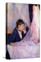 Mother Looks at Baby in the Cradle-Berthe Morisot-Stretched Canvas