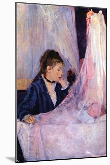 Mother Looks at Baby in the Cradle-Berthe Morisot-Mounted Art Print