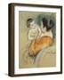 Mother Louise Holding Up Her Blue-Eyed Child-Mary Cassatt-Framed Giclee Print