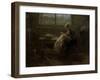 "Mother Mature"-Jozef Israels-Framed Art Print