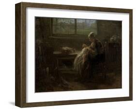 "Mother Mature"-Jozef Israels-Framed Art Print