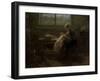 "Mother Mature"-Jozef Israels-Framed Art Print