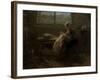 "Mother Mature"-Jozef Israels-Framed Art Print