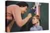 Mother Measuring Boy's Height-William P. Gottlieb-Stretched Canvas