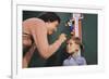 Mother Measuring Boy's Height-William P. Gottlieb-Framed Photographic Print