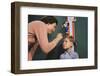 Mother Measuring Boy's Height-William P. Gottlieb-Framed Photographic Print