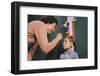 Mother Measuring Boy's Height-William P. Gottlieb-Framed Photographic Print