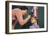 Mother Measuring Boy's Height-William P. Gottlieb-Framed Photographic Print