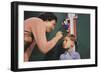 Mother Measuring Boy's Height-William P. Gottlieb-Framed Photographic Print