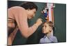 Mother Measuring Boy's Height-William P. Gottlieb-Mounted Photographic Print