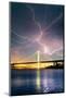 Mother Nature Appears, Lightning Storm Bay Bridge Oakland Bay Area-Vincent James-Mounted Photographic Print