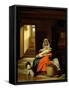 Mother Nursing Her Child, 1674-76-Pieter de Hooch-Framed Stretched Canvas