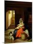 Mother Nursing Her Child, 1674-76-Pieter de Hooch-Mounted Giclee Print