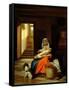 Mother Nursing Her Child, 1674-76-Pieter de Hooch-Framed Stretched Canvas