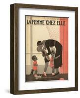 Mother of Three-B Baucour-Framed Art Print