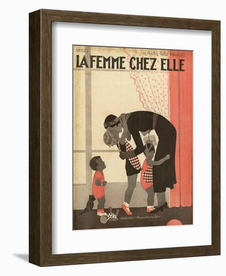 Mother of Three-B Baucour-Framed Art Print