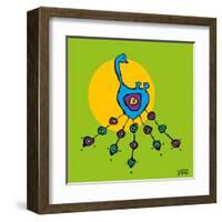 Mother Peacock-Yaro-Framed Art Print