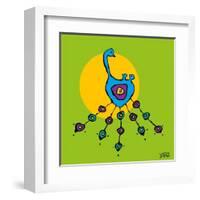 Mother Peacock-Yaro-Framed Art Print