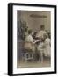 Mother Playing Organ for Her Children at Christmas-null-Framed Giclee Print