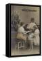 Mother Playing Organ for Her Children at Christmas-null-Framed Stretched Canvas