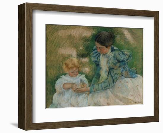 Mother Playing with Child, c.1897-Mary Stevenson Cassatt-Framed Giclee Print