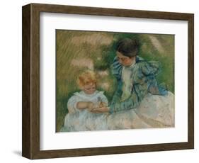 Mother Playing with Child, c.1897-Mary Stevenson Cassatt-Framed Giclee Print