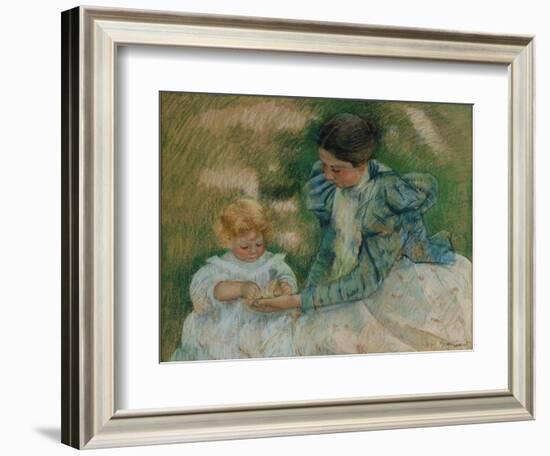 Mother Playing with Child, c.1897-Mary Stevenson Cassatt-Framed Giclee Print