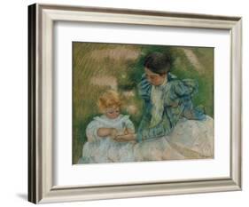 Mother Playing with Child, c.1897-Mary Stevenson Cassatt-Framed Giclee Print