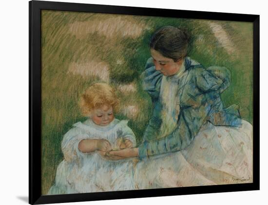 Mother Playing with Child, c.1897-Mary Stevenson Cassatt-Framed Giclee Print