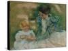 Mother Playing with Child, c.1897-Mary Stevenson Cassatt-Stretched Canvas