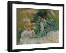 Mother Playing with Child, c.1897-Mary Stevenson Cassatt-Framed Giclee Print