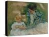 Mother Playing with Child, c.1897-Mary Stevenson Cassatt-Stretched Canvas