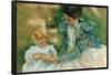 Mother Playing with Child.-Mary Cassatt-Framed Poster