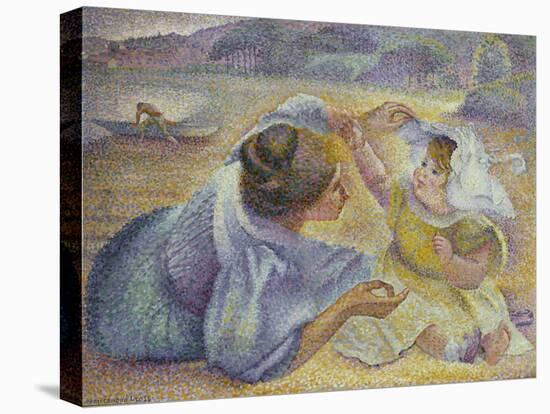 Mother Playing with Her Child, C.1897-Henri-Edmond Cross-Stretched Canvas