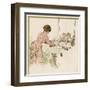 Mother Pushes Her Two Babies on a Swing-Woldemar Friedrich-Framed Art Print