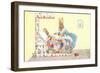 Mother Rabbit Feeding Baby Bunny-null-Framed Art Print