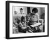 Mother Reading a Story to Her Two Children-null-Framed Photographic Print