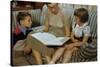 Mother Reading Book to Children-William P. Gottlieb-Stretched Canvas