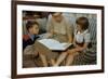 Mother Reading Book to Children-William P. Gottlieb-Framed Photographic Print