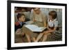 Mother Reading Book to Children-William P. Gottlieb-Framed Photographic Print