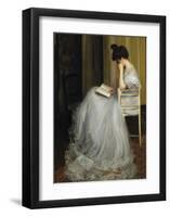 Mother Reading-Jacques Emile Blanche-Framed Premium Giclee Print