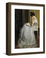 Mother Reading-Jacques Emile Blanche-Framed Premium Giclee Print