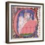 Mother receiving her newly born baby in bed, from Liber introductorium ad iudicia stellarum-Italian-Framed Giclee Print