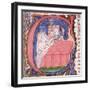 Mother receiving her newly born baby in bed, from Liber introductorium ad iudicia stellarum-Italian-Framed Giclee Print